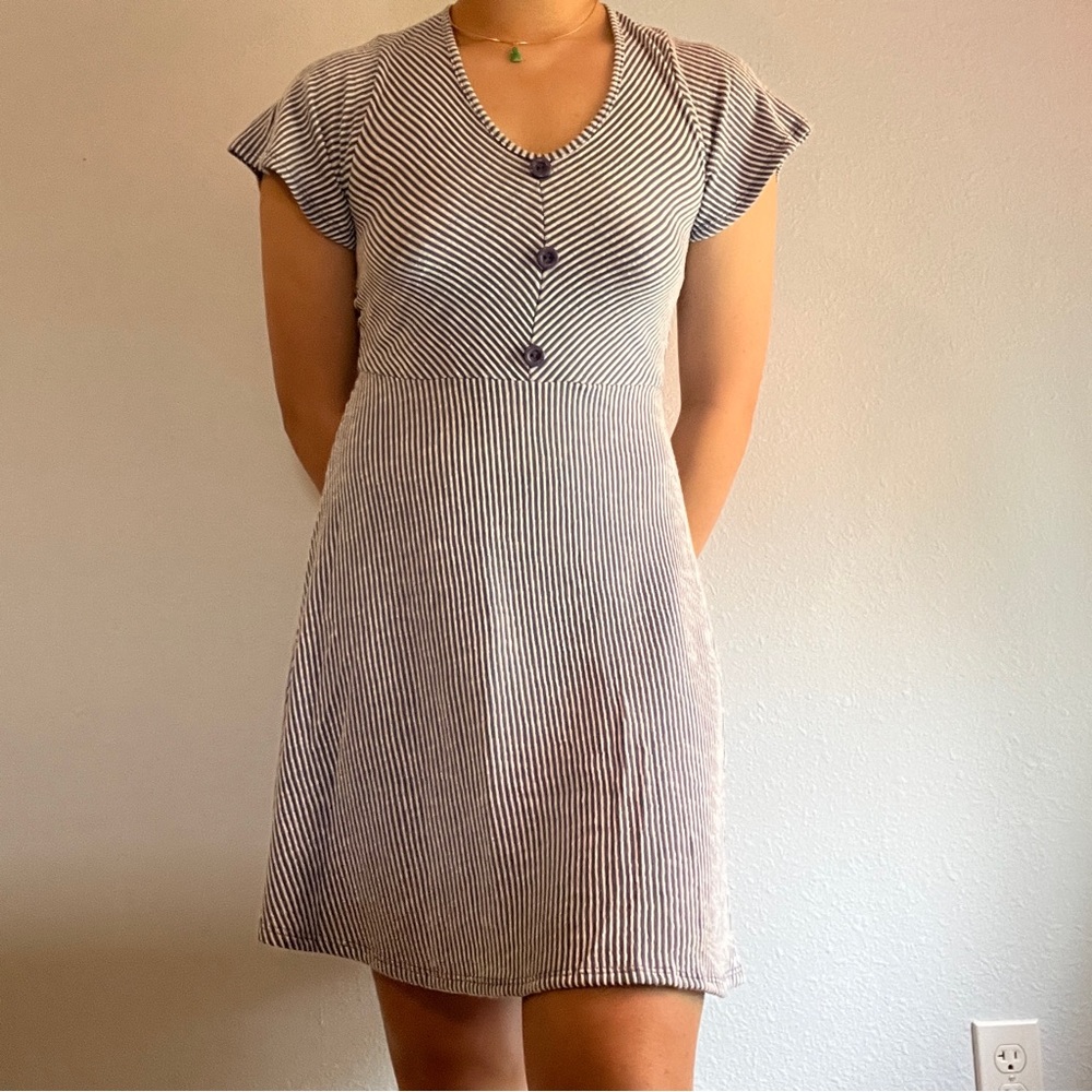Blue Striped Dress
